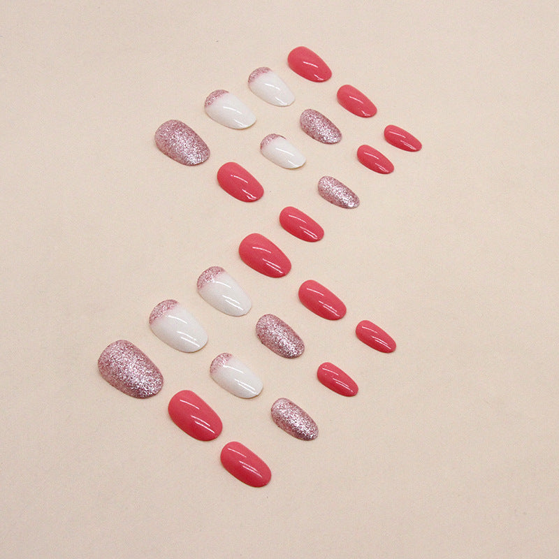 Glittering Press-On Nail Art Set Bowlift