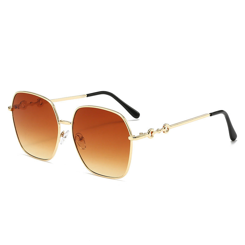Oversized Geometric Frame Sunglasses