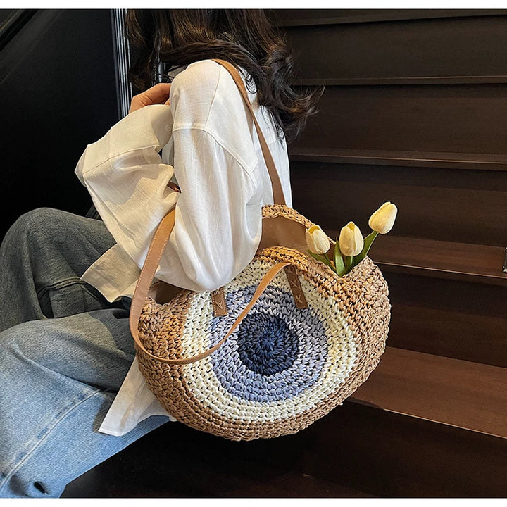 Hand-knotted basket bag with stylish design Bowlift