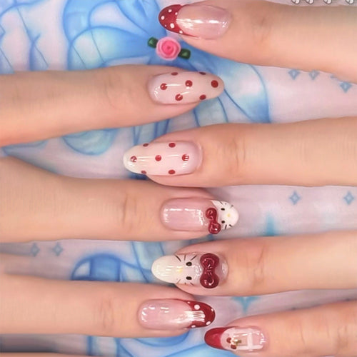Artistic Nail Art with Playful Design Bowlift