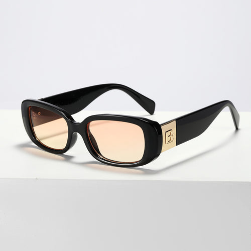 Women trendy sunglasses with fashionable clear frame and UV protection Bowlift