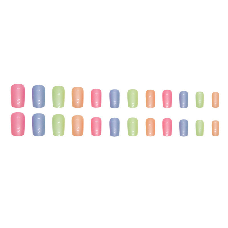 Iridescent Metallic Press-On Nail Set Bowlift