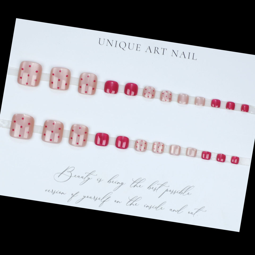 Trendy Press-On Toe Nail Art Bowlift