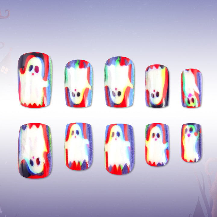 Halloween-Themed Ghost Press-On Nails Bowlift