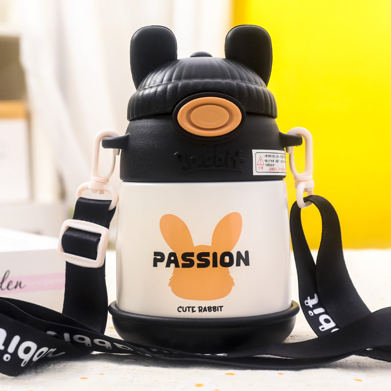 Ladies Insulated Water Bottle with Cute Bunny Design Bowlift