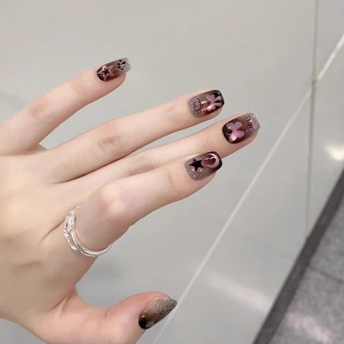 Cute Animal-Themed Press-On Nail Set Bowlift