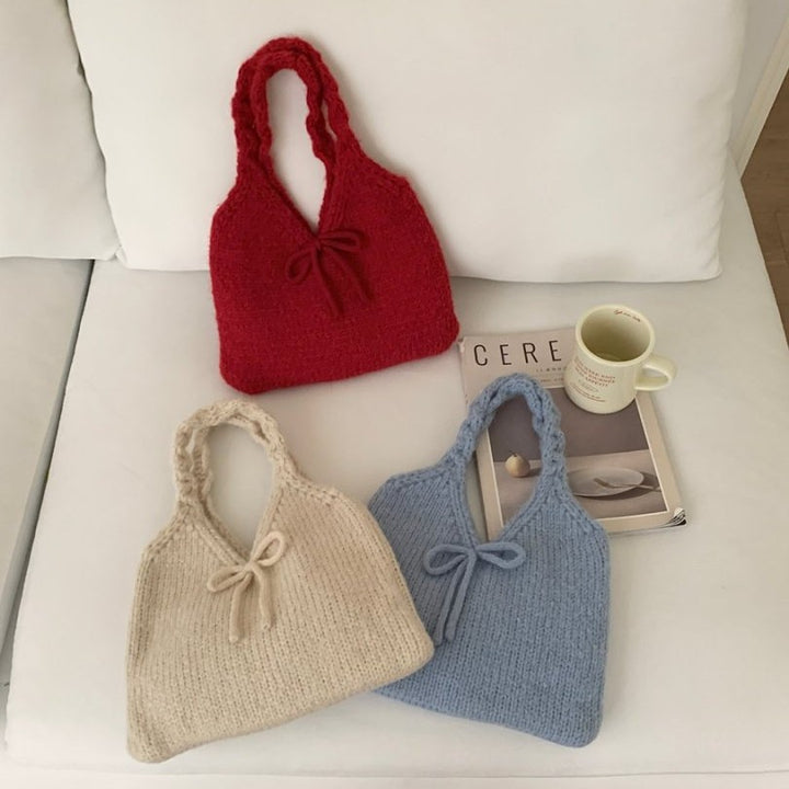 Cozy Knit Tote Bag Bowlift