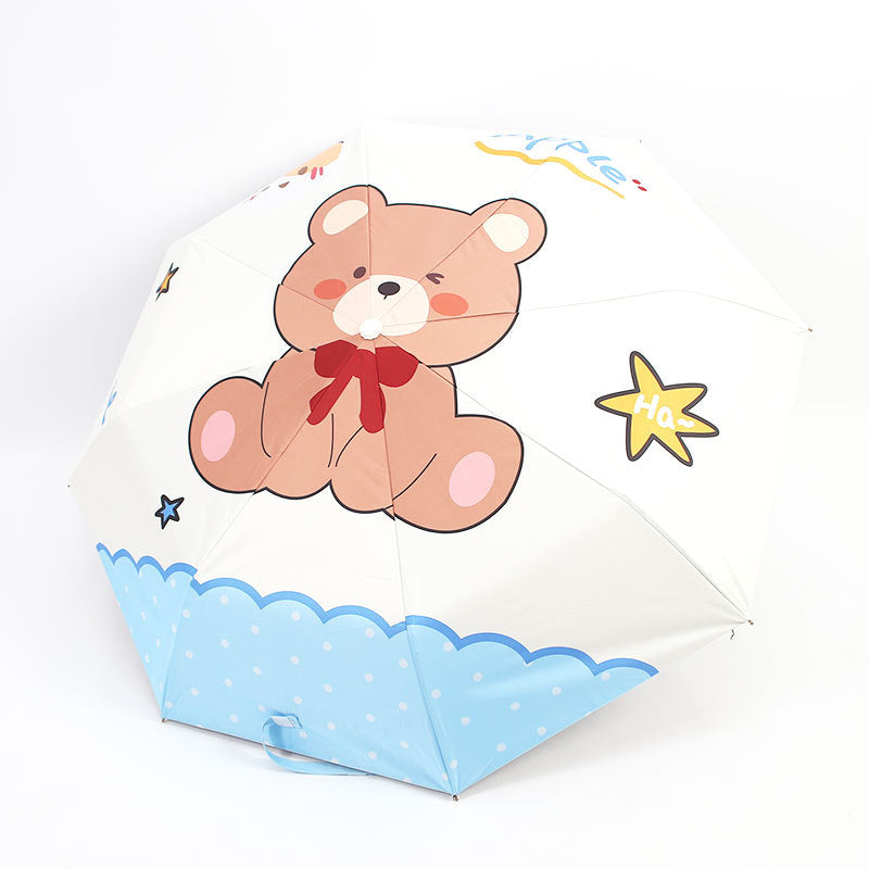 Ladies Playful Umbrella with Animal Motifs Bowlift