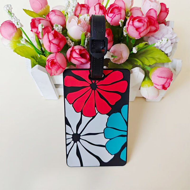 Unisex Vibrant Geometric Pattern Luggage Tag Bowlift