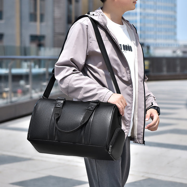 Durable Leather Travel Duffle Bowlift