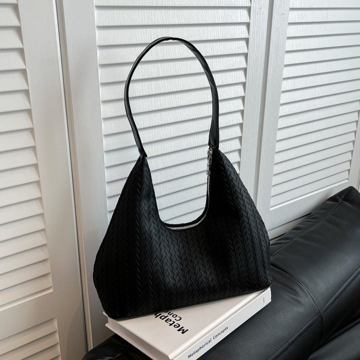 Textured Woven Shoulder Bag Bowlift
