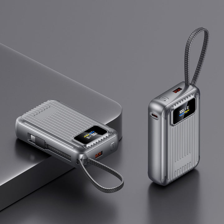 Compact power bank with intelligent LCD display and fast charging function Bowlift