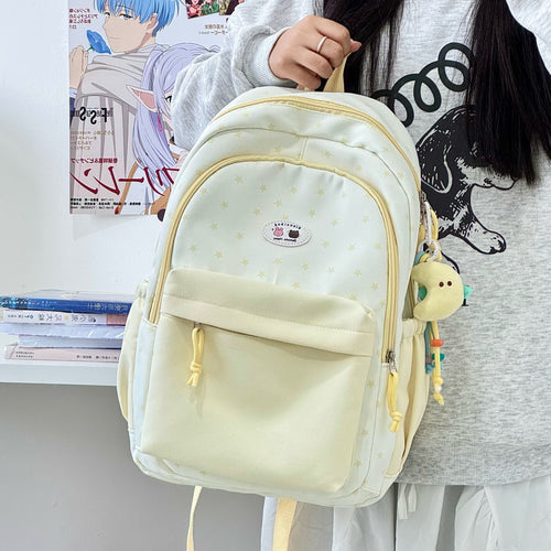 Cute Lightweight Star-Patterned Backpack