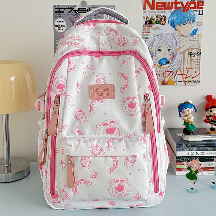 Playful Cartoon Print Backpack