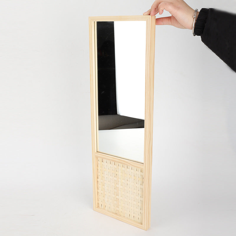 Decorative Wall Mirror Made of Rattan Bowlift
