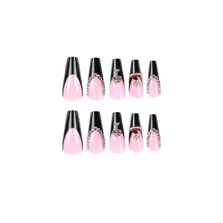 Artful Nail Extensions with Rhinestone and Planet Designs Bowlift