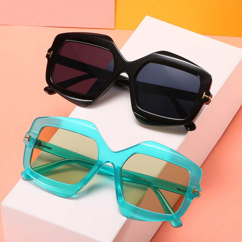 Bold Patterned Hexagonal Sunglasses Bowlift