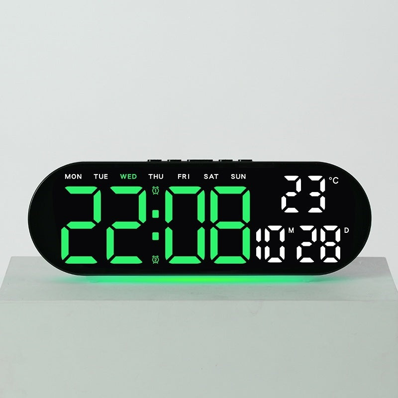 Digital alarm clock with multifunctional LED display and integrated thermometer function Bowlift