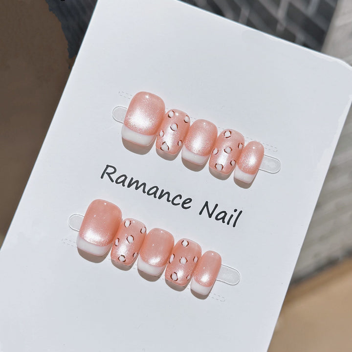 Elegant Press-On Nail Art Set Bowlift