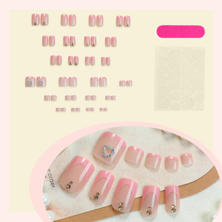 Premium Decorative Press-On Nail Kit with Unique Embellishments Bowlift