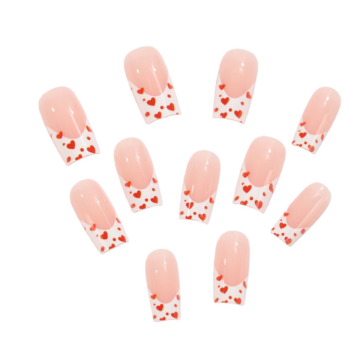Artificial nails with heart design Bowlift