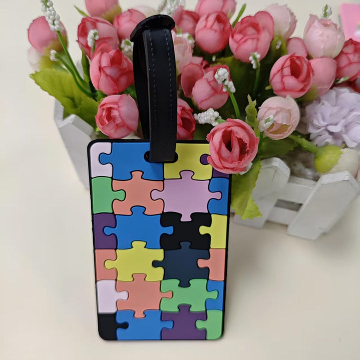Unisex Geometric Patterned Luggage Identifier Bowlift