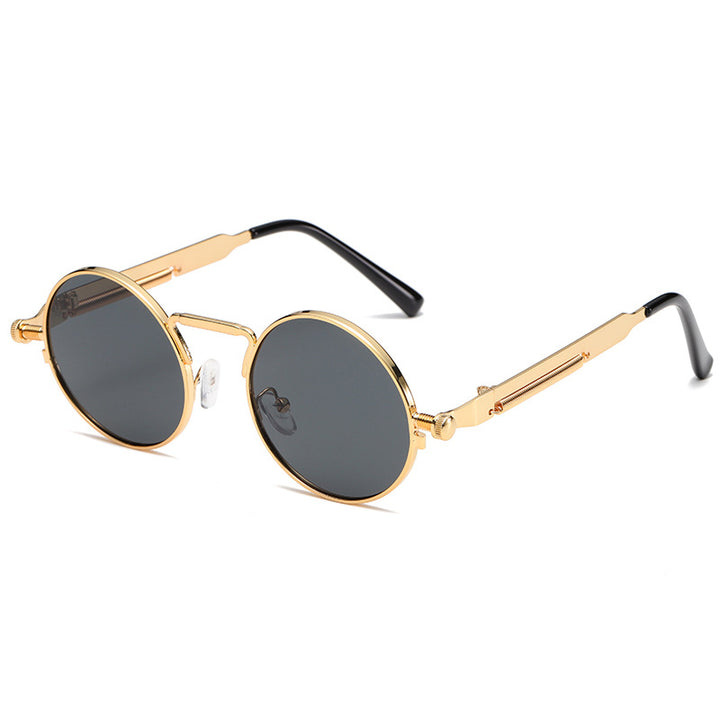 Women's fashionable round sunglasses with precise metal frame Bowlift