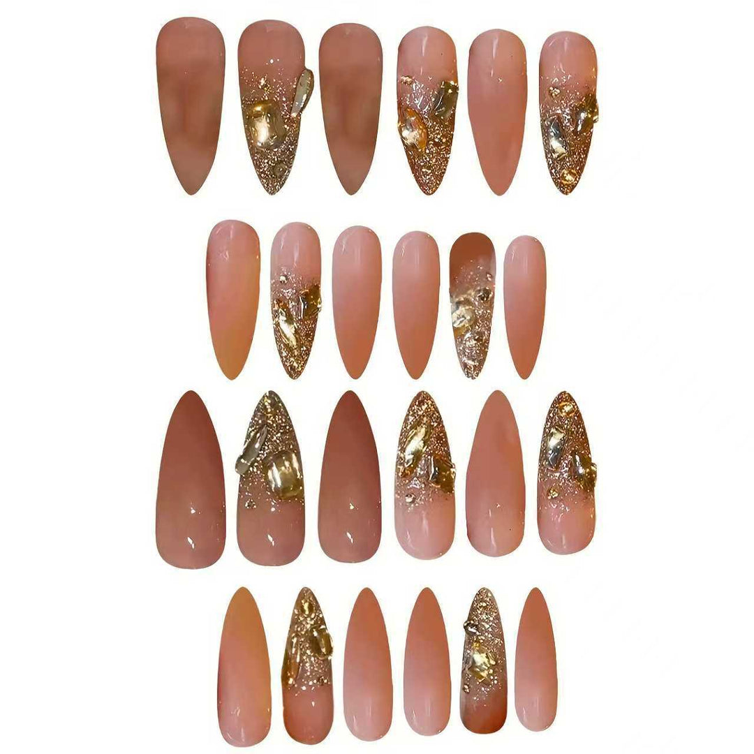 Luxury Glittering Nail Extensions Bowlift