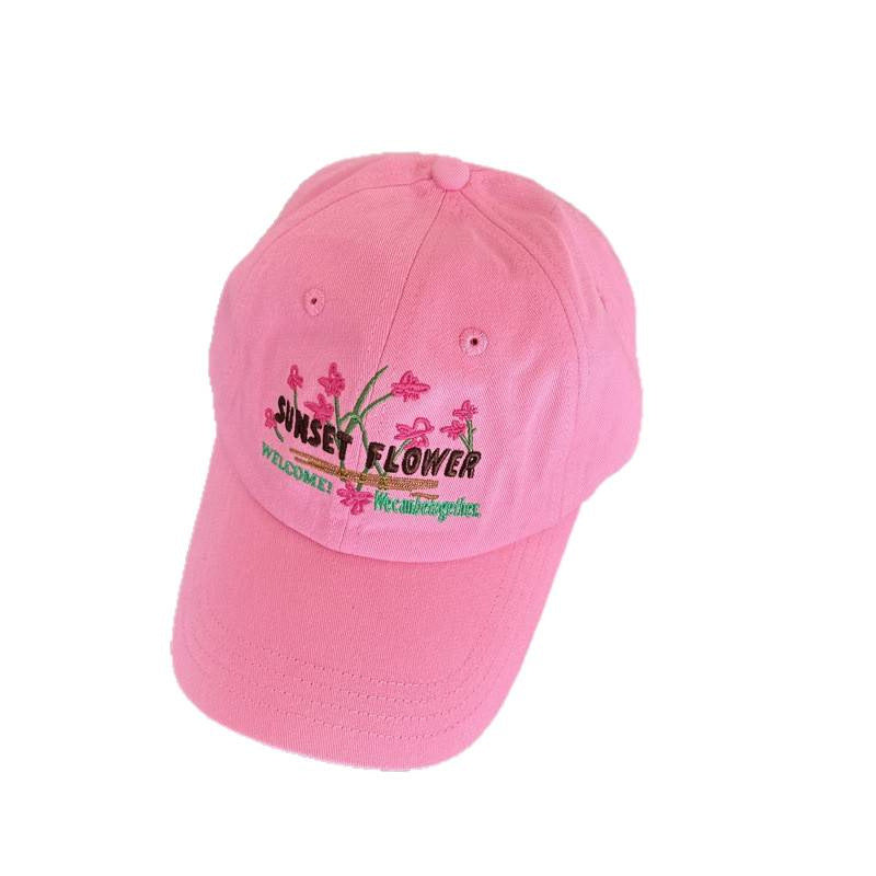 Women's Embroidered Floral Baseball Cap Bowlift