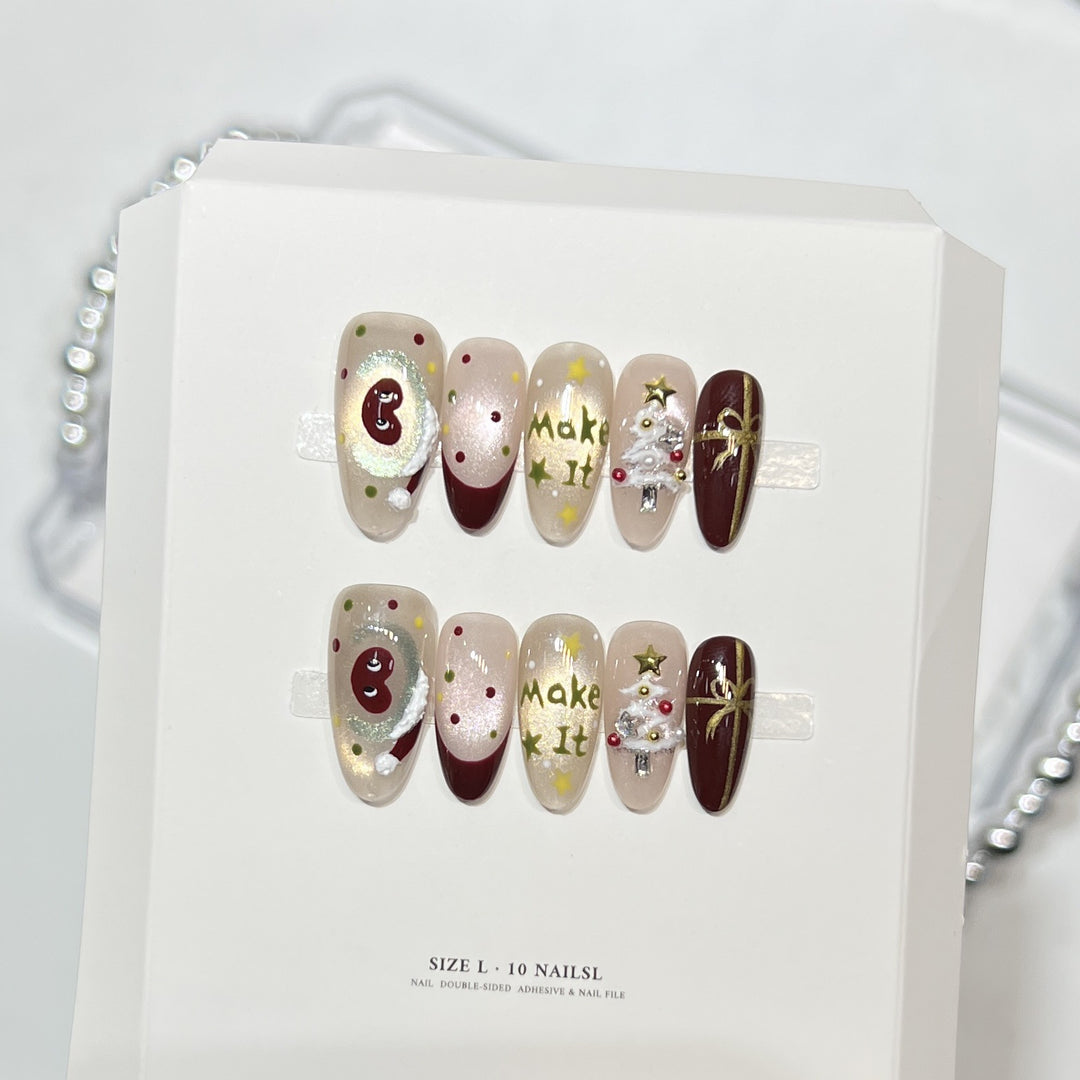 Themed Press-On Nail Art Set with Hello Kitty Designs Bowlift