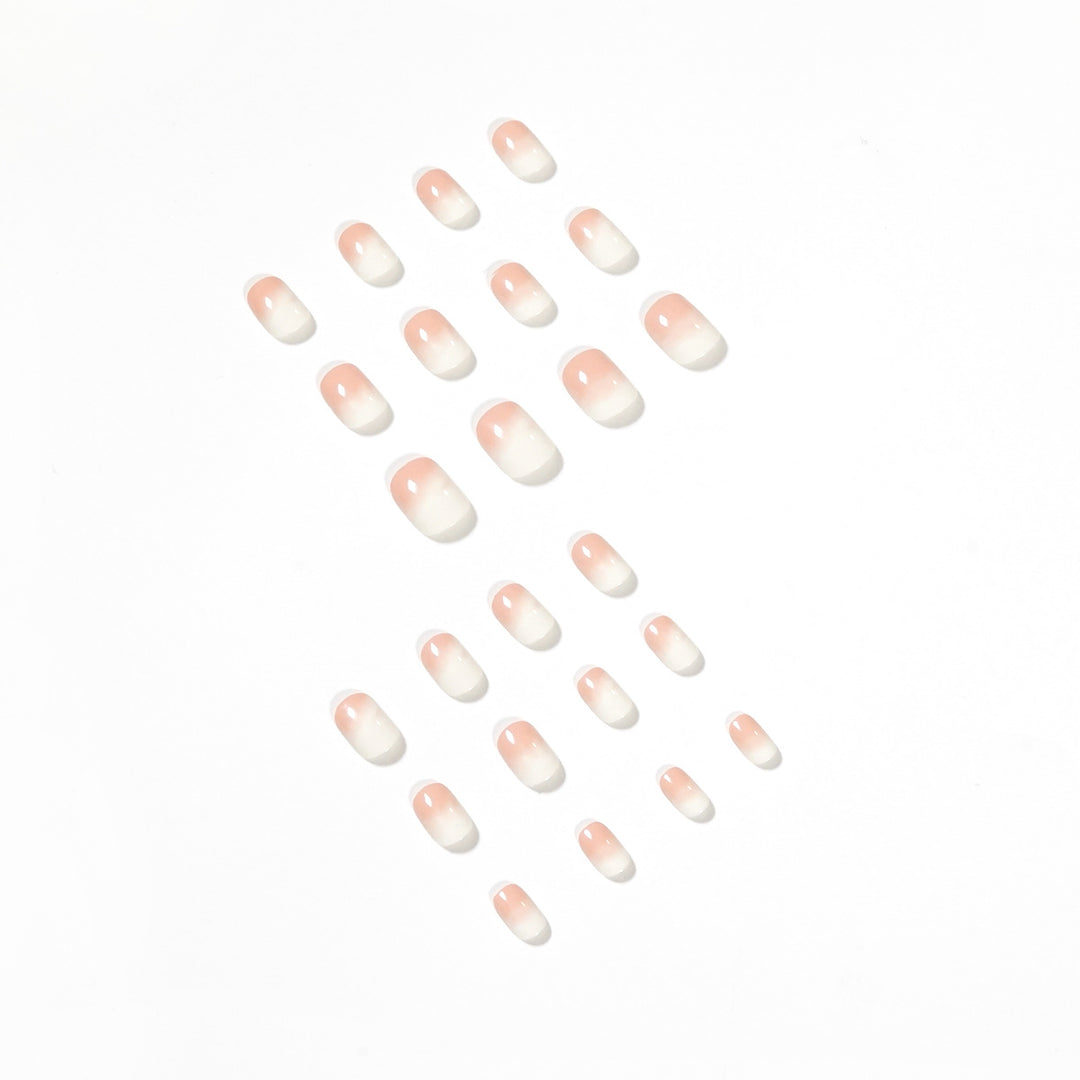 Elegant Nail Extensions in Modern Ombre Style Bowlift