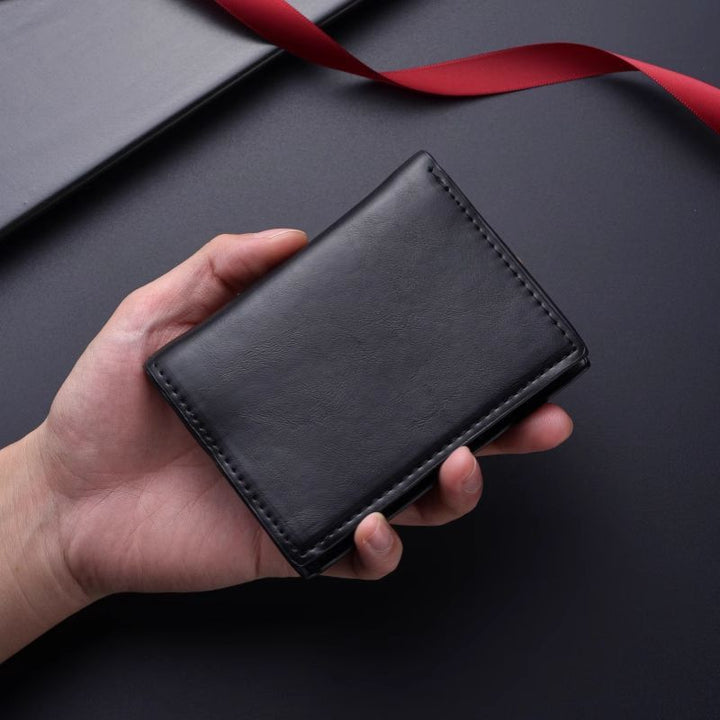 Premium Leather Business Card Holder Bowlift