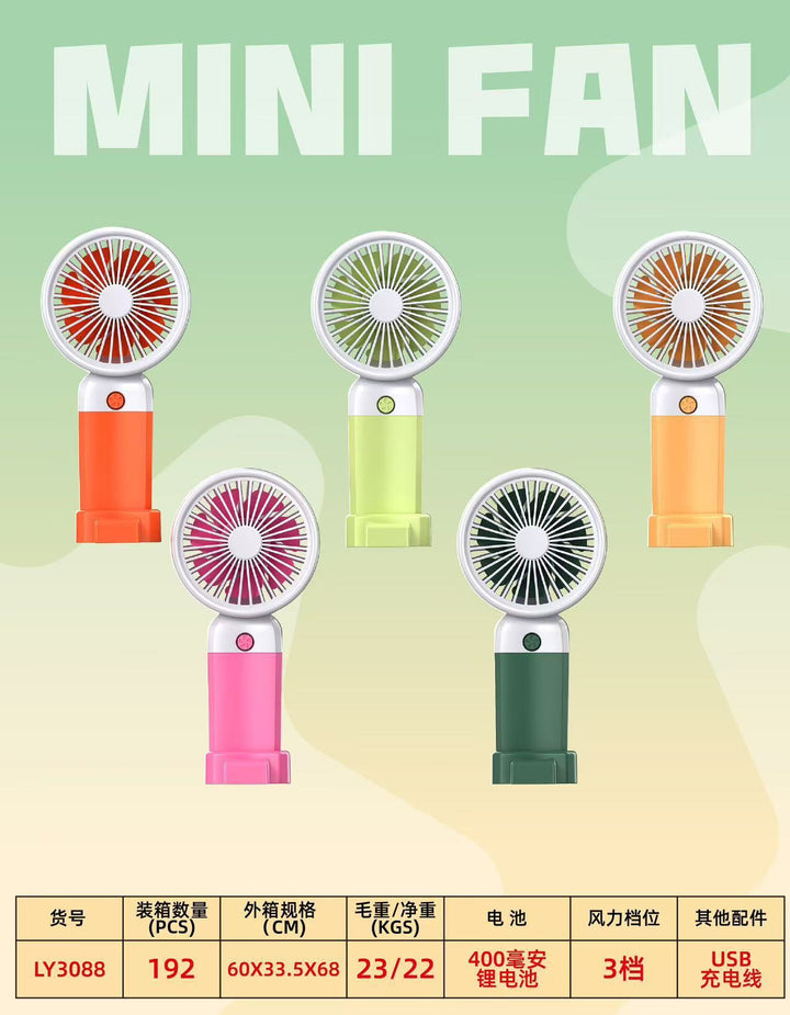Ladies Portable Mini Fan Bowlift
