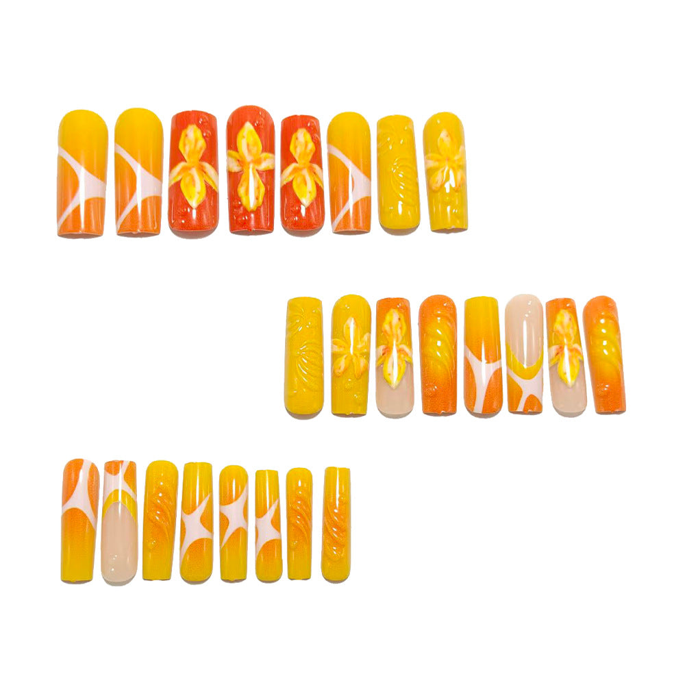 Elegant and Creative Art Nails in Colorful Flower Design Bowlift