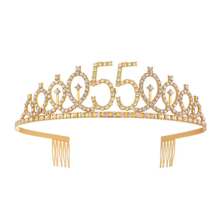 Women's Crystal-Embellished Tiara with Elegant Design Bowlift