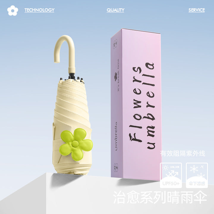 Ladies stylish and elegant folding umbrella with floral design Bowlift