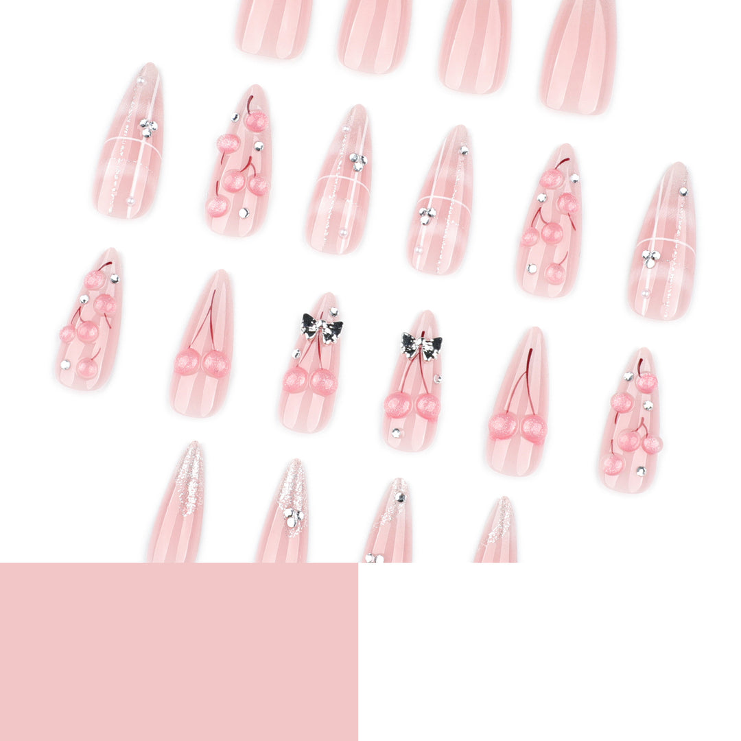 Designer Artificial Nails with sparkling embellishments Bowlift
