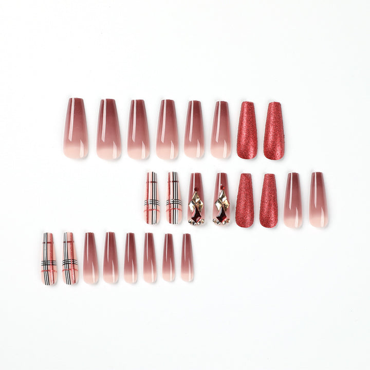 Glamorous stiletto nails with extravagant design and glitter accents Bowlift