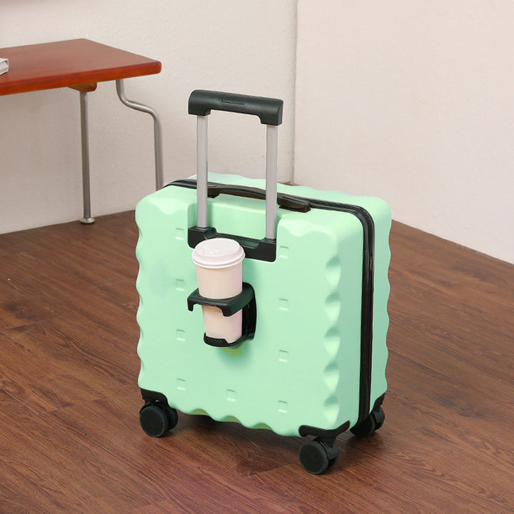 Innovative Beverage Holder Rolling Luggage Bowlift