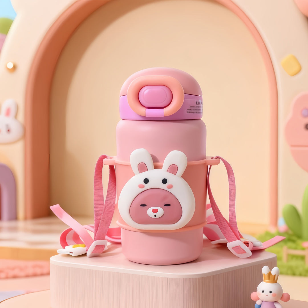 Insulated children's drinking bottle with cute rabbit design Bowlift