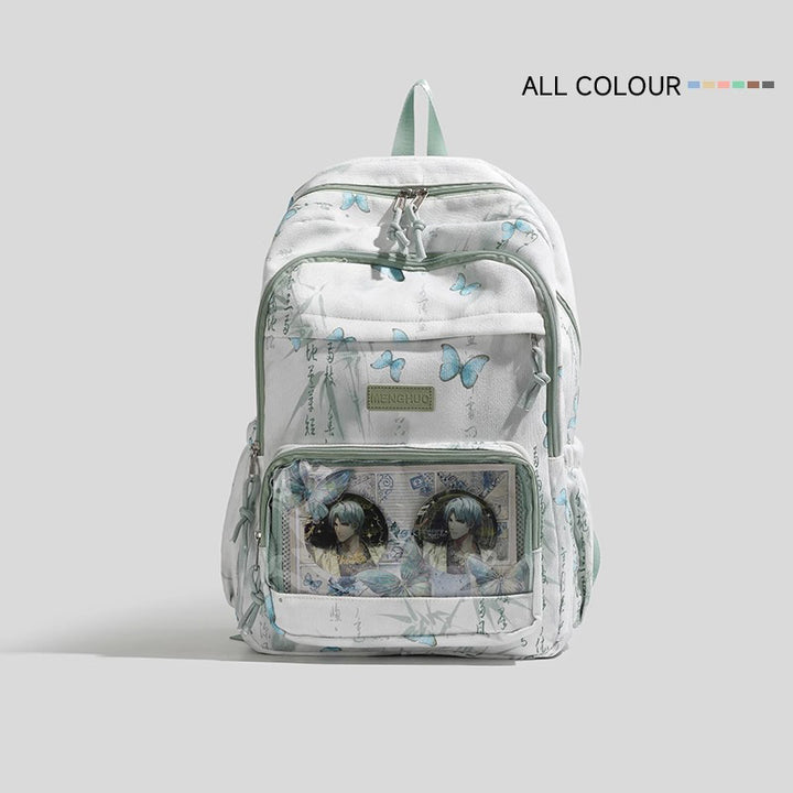 Stylish Butterfly Print Backpack Bowlift