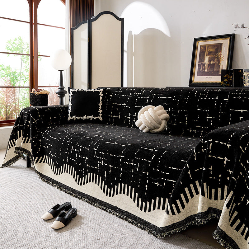 Modern Geometric Pattern Sofa Throw Blanket