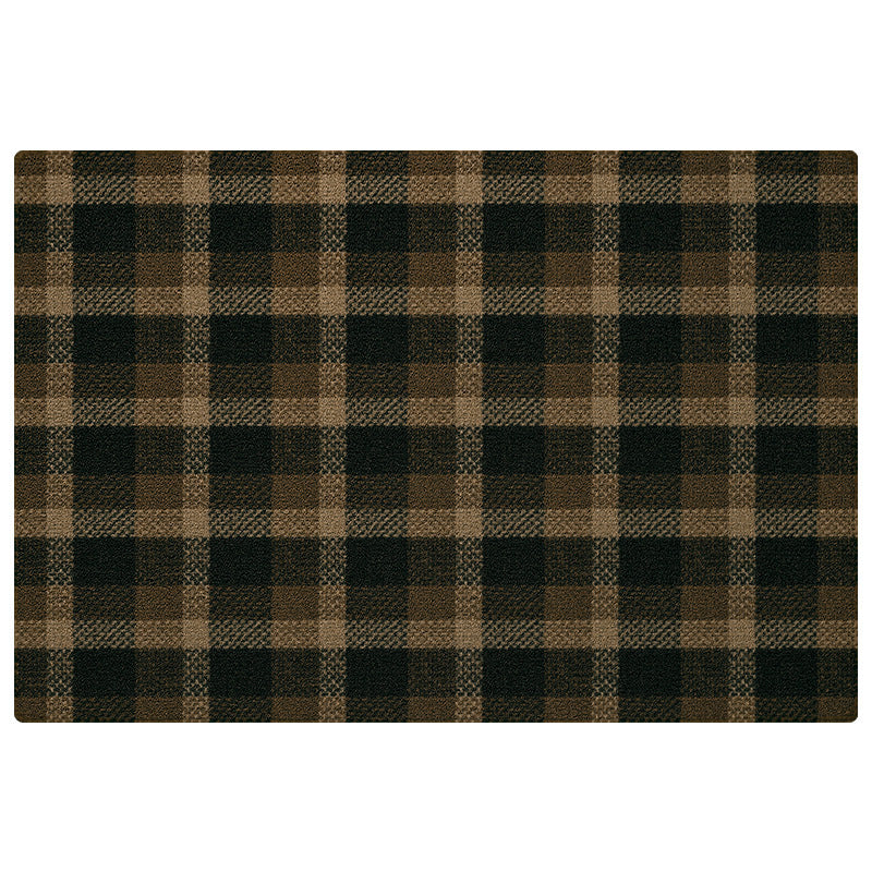 Plaid Pattern Welcome Mat Bowlift