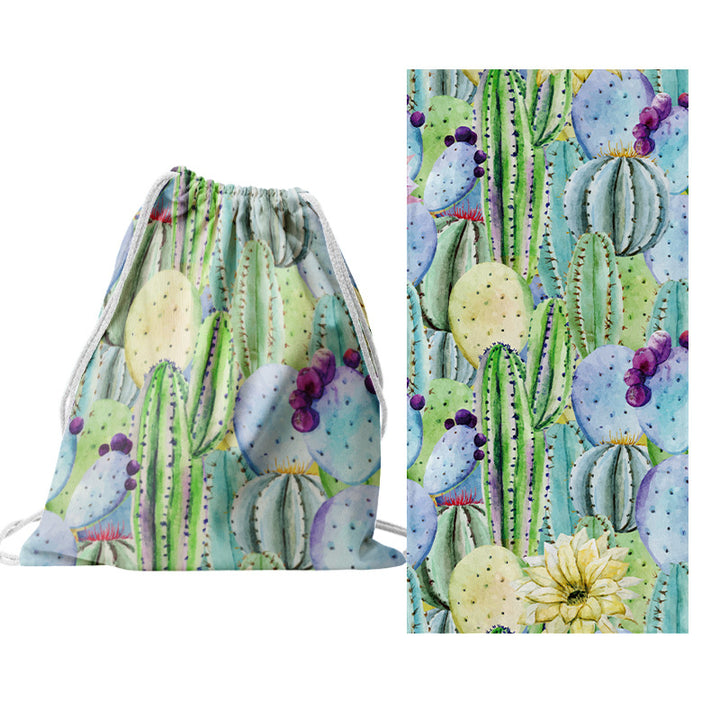 Drawstring bag with creative cactus design Bowlift