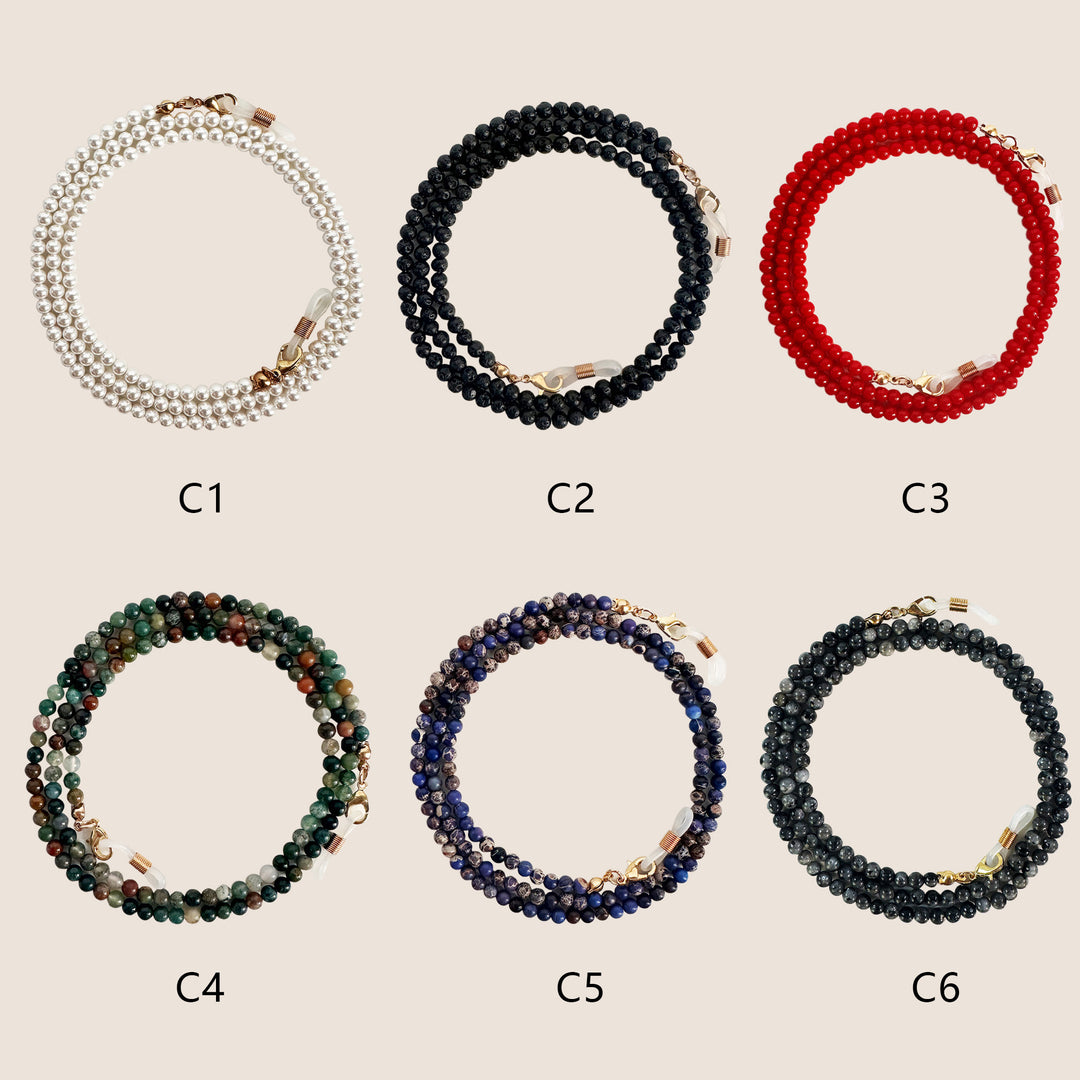Beaded Stone Necklace Bowlift