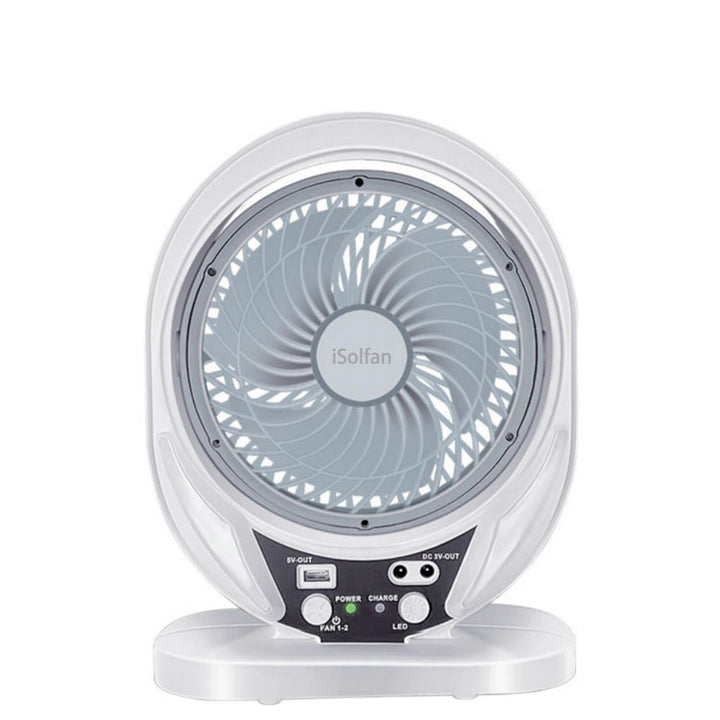 Women Portable Solar Fan with Integrated LED Lighting and USB Connection Bowlift