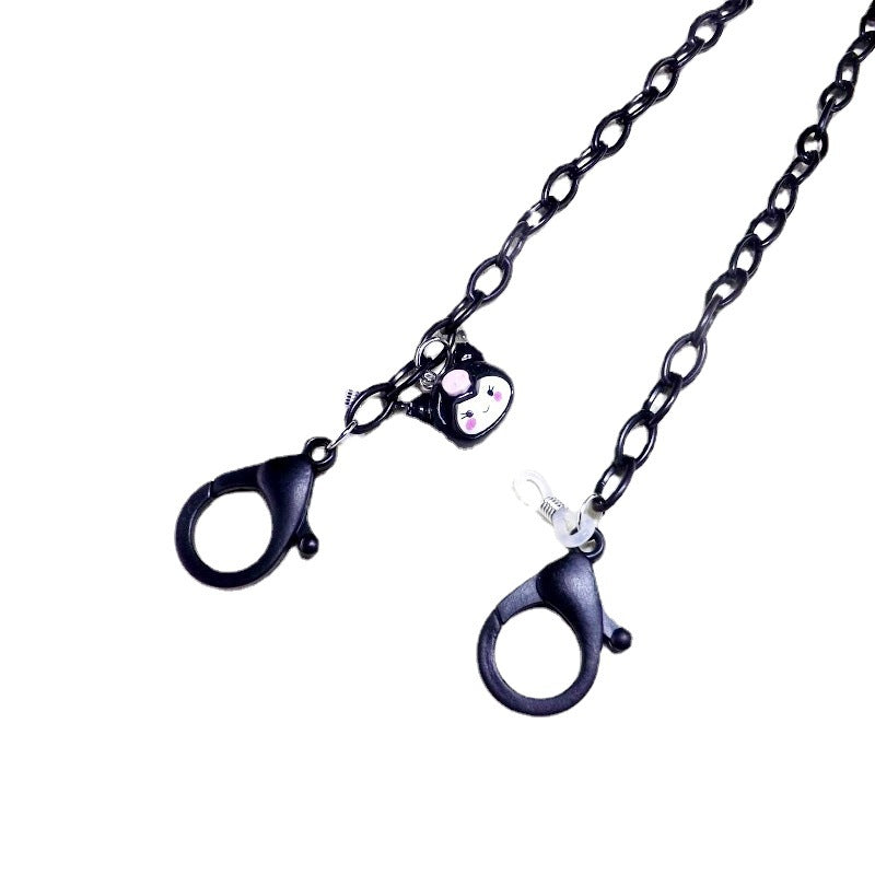 Playful glasses holder chain made of transparent material Bowlift