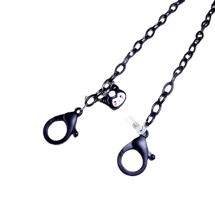 Playful glasses holder chain made of transparent material Bowlift