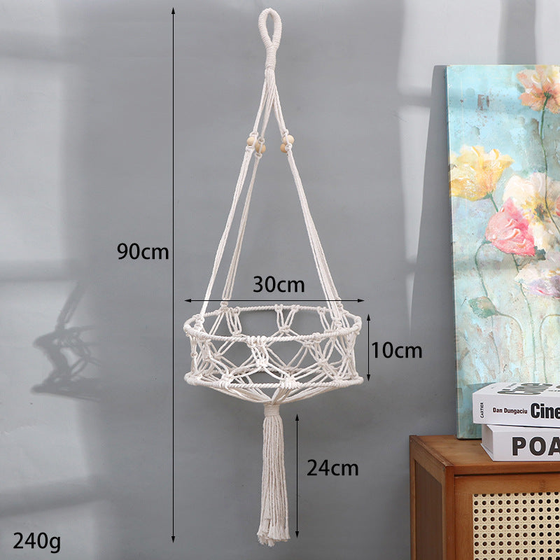 Decorative Macrame Hanging Basket Bowlift