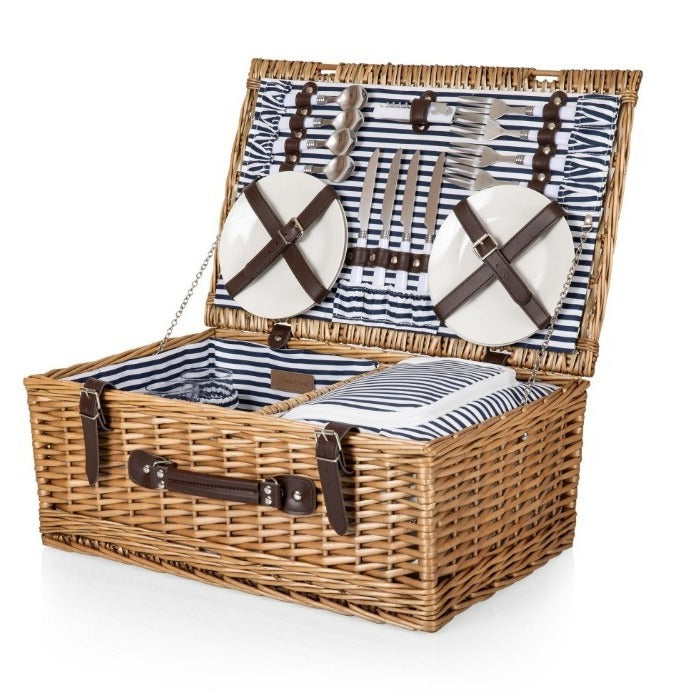 Women's picnic basket with integrated crockery set and space-saving design Bowlift